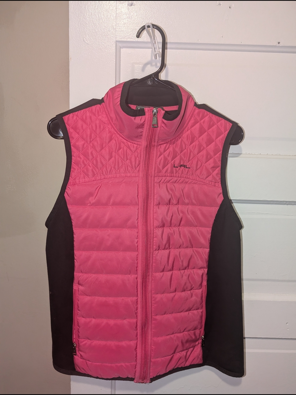 L-RL Lauren Active Ralph Lauren Pink Zip Front Jacket